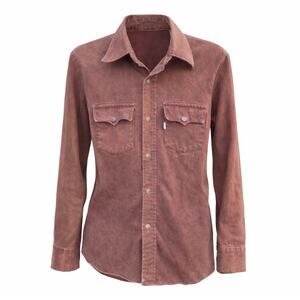 Vintage 1970s Levi’s Big E Brown Button-Down Cotton Field Jacket USA Made Medium